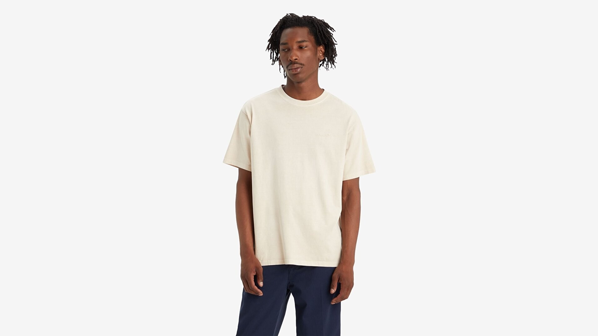 RED TAB VINTAGE TEE FOG GARMENT DYE FOGBEIGE