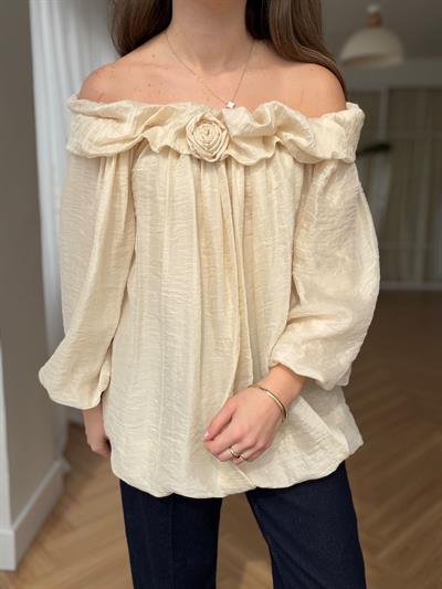 Alisya Krem Rengi Bluz