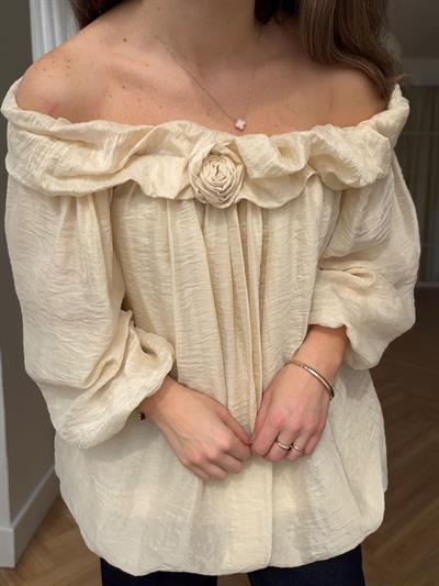 Alisya Krem Rengi Bluz