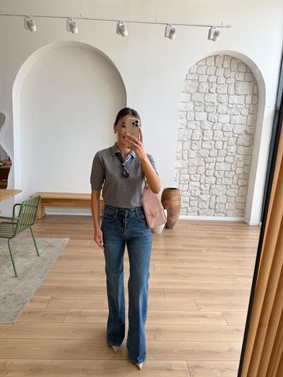 Alice Fularlı Gri Triko