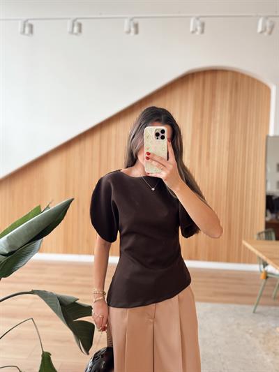 Aura Kahverengi Bluz