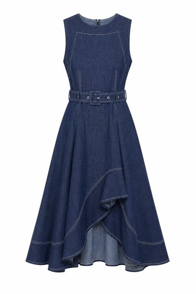 Aveline Denim Elbise