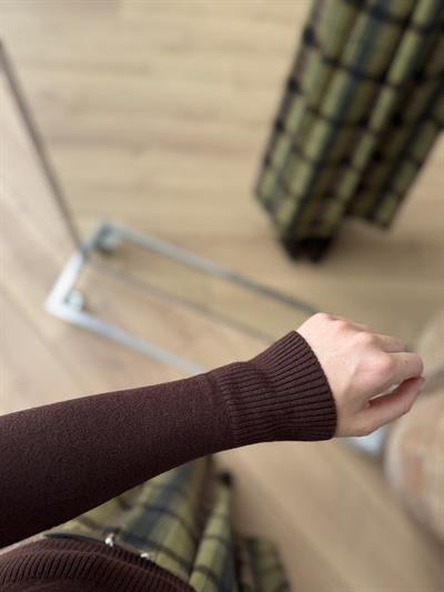 Balıkçı Yaka Kahverengi Triko