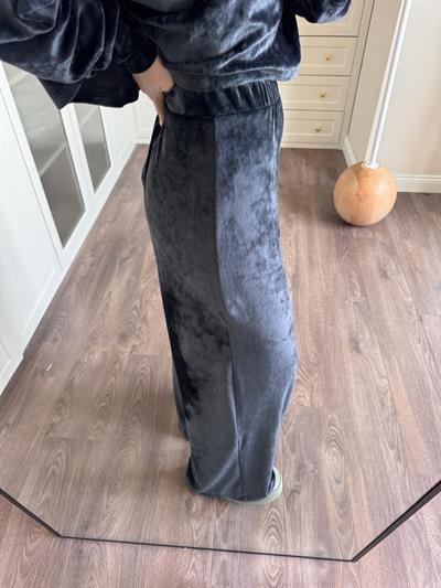 Beli Lastikli Antrasit Kadife Pantolon