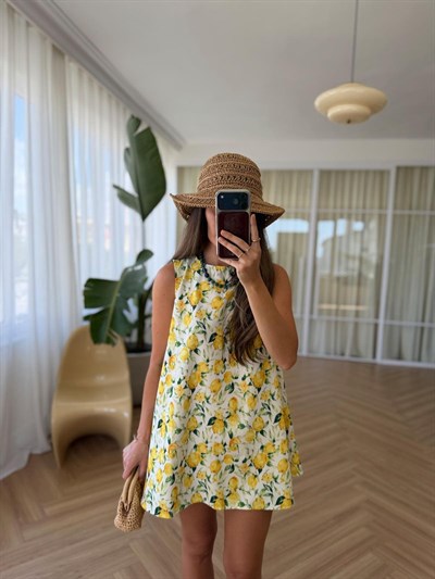 Betty Limon Desenli Elbise