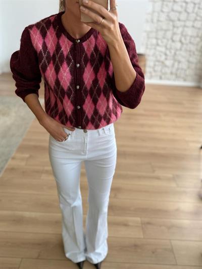 Beyaz İspanyol Paça Jean Pantolon