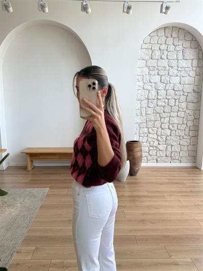 Beyaz İspanyol Paça Jean Pantolon