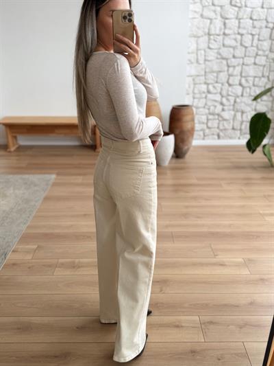 Bol Paça Taş Rengi Jean