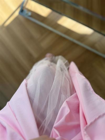 Boyundan Bağlamalı Pembe Elbise
