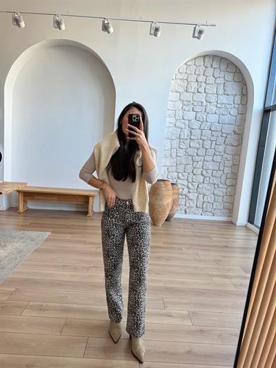 Bs Leopar Desenli Pantolon