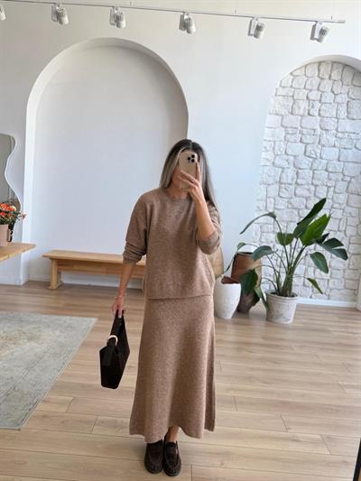 Camel Etek Kazak Triko Takım