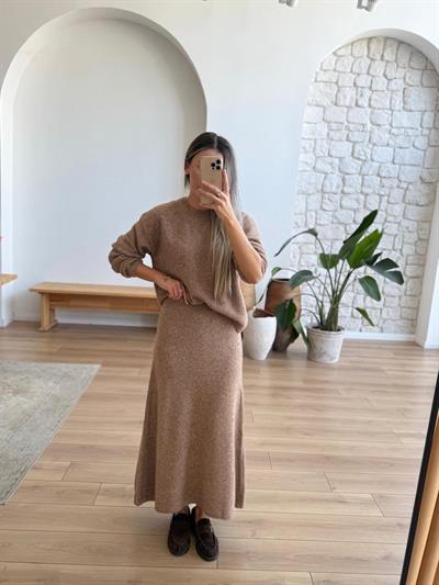 Camel Etek Kazak Triko Takım