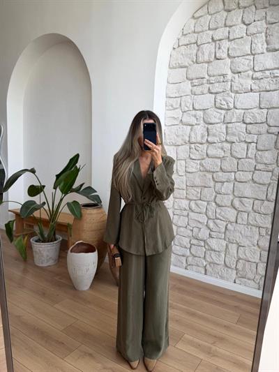 Cameron Tensel Kumaş Haki Takım