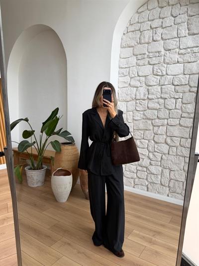 Cameron Tensel Kumaş Siyah Takım