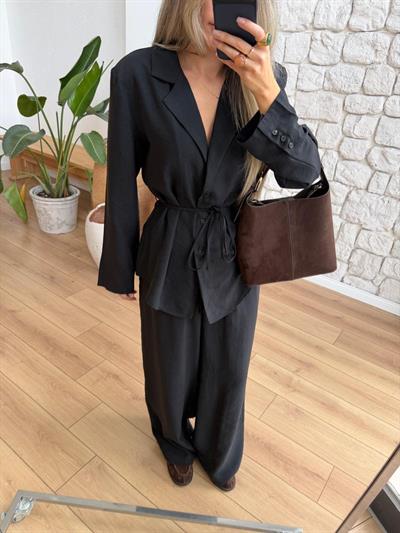 Cameron Tensel Kumaş Siyah Takım