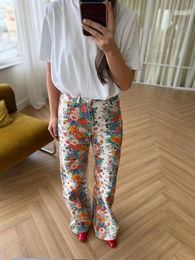 Çiçek Desenli Pantolon