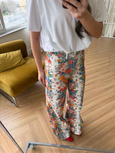Çiçek Desenli Pantolon
