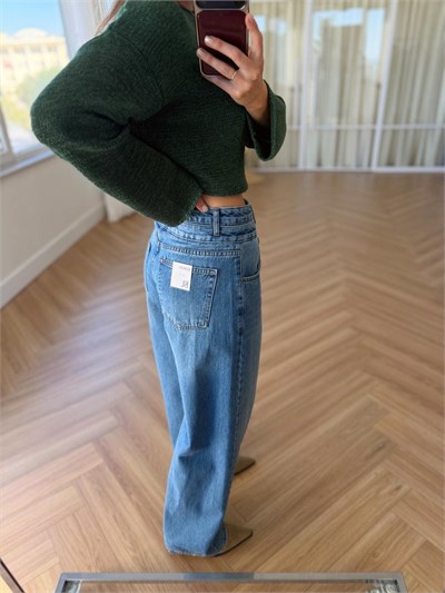 Çift Düğmeli Jean 