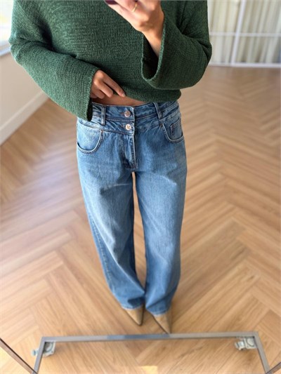 Çift Düğmeli Jean 