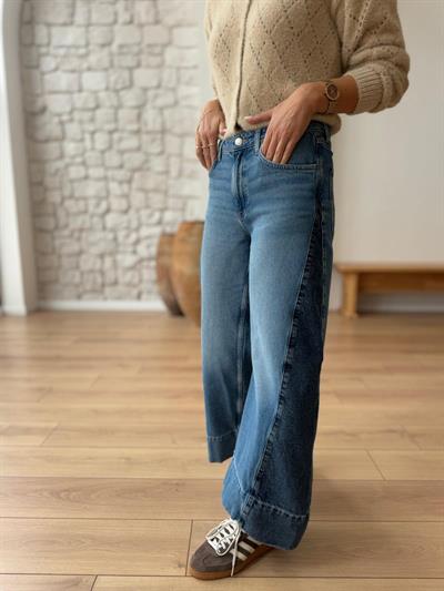 Çift Renkli Jean Pantolon