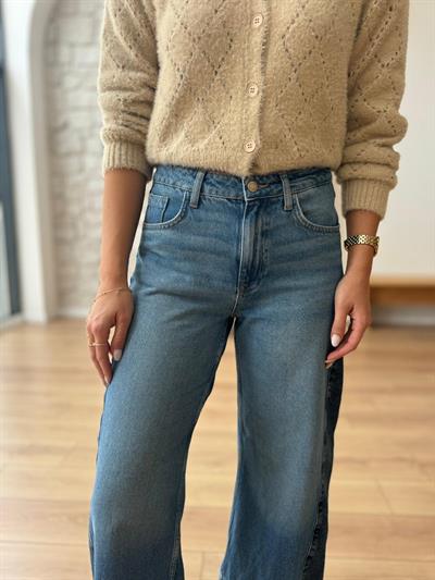 Çift Renkli Jean Pantolon