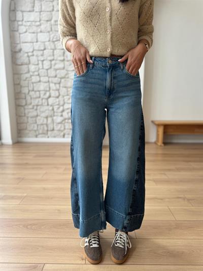 Çift Renkli Jean Pantolon