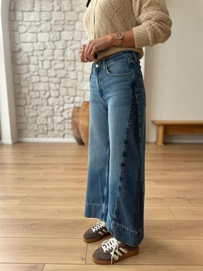 Çift Renkli Jean Pantolon