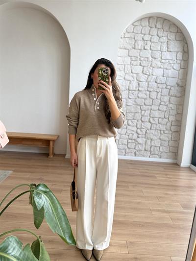 Çift Yakalı Vizon Kazak