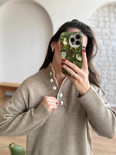 Çift Yakalı Vizon Kazak