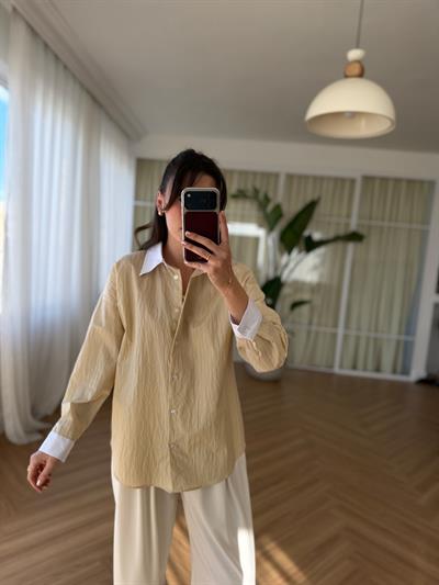 Çizgili Sarı Gömlek