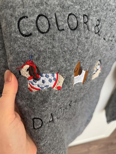 Color & Life Nakışlı Gri Triko