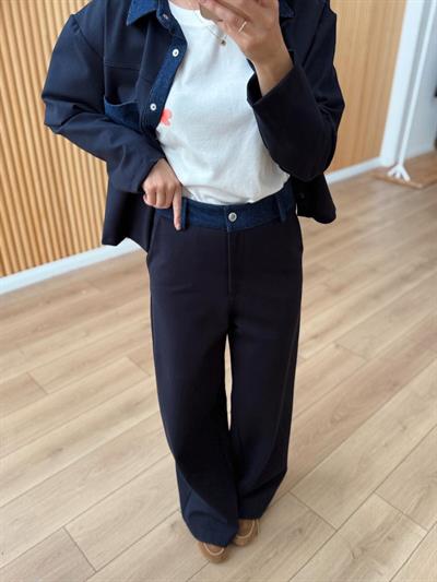 Denim Garnili Lacivert Eşofman Takımı