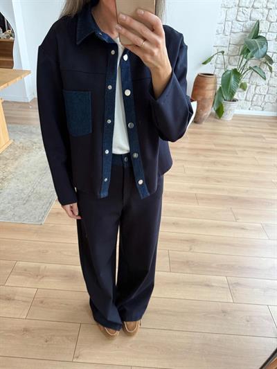 Denim Garnili Lacivert Eşofman Takımı