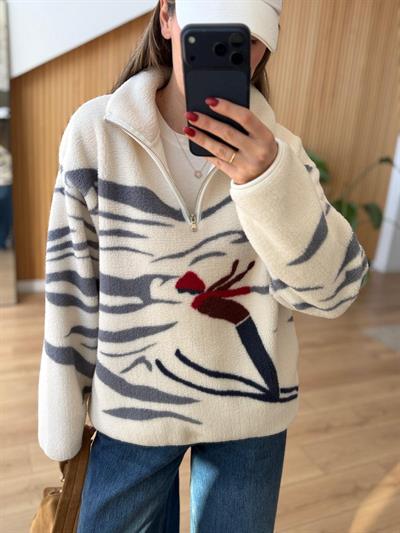 Desenli Polar Sweatshirt