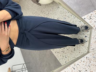 Düğüm Detaylı Modal İndigo Eşofman Altı