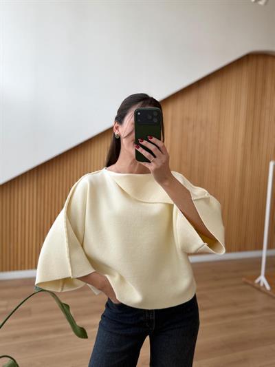 Elanor Krem Rengi Çelik Triko