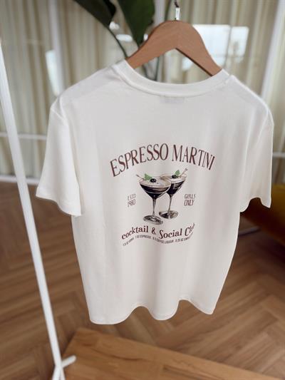 Espresso Baskılı  Basic Tshirt
