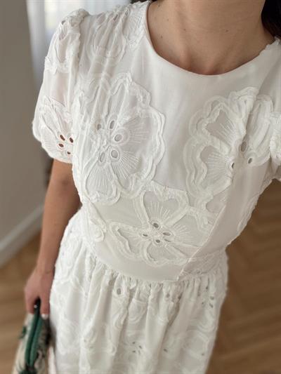 Fiona Beyaz Elbise