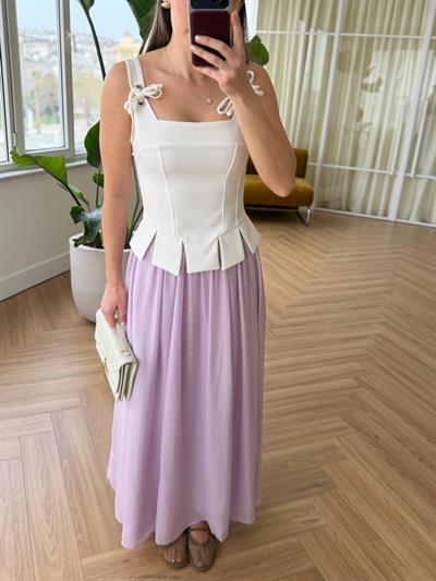 Flora Beyaz Büstiyer