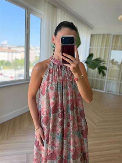 Flora Halter Yaka Elbise