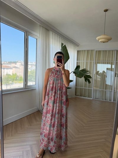 Flora Halter Yaka Elbise