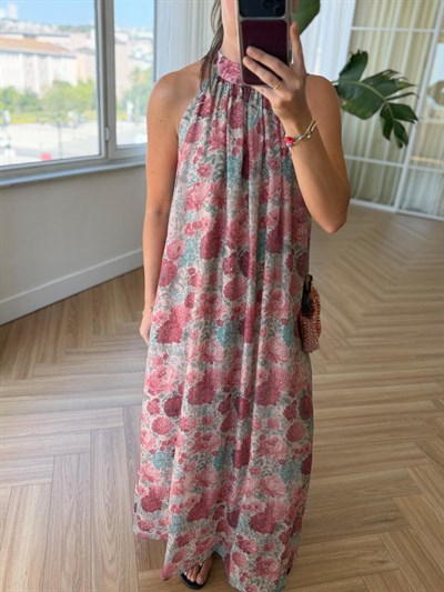 Flora Halter Yaka Elbise