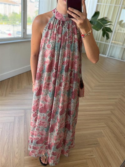 Flora Halter Yaka Elbise