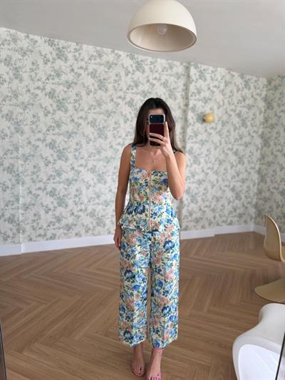 Floral Desen Pantolon