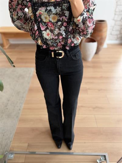Füme Flare Kemerli Jean