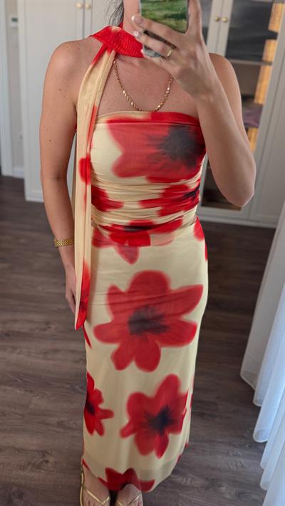 Gelincik Desen Tül Takım