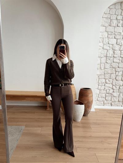 Gömlek Yaka Düğmeli Kazak