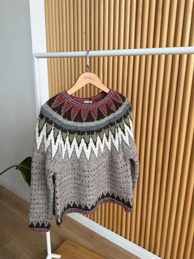 İskandinav Desen Vizon Kazak