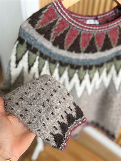 İskandinav Desen Vizon Kazak