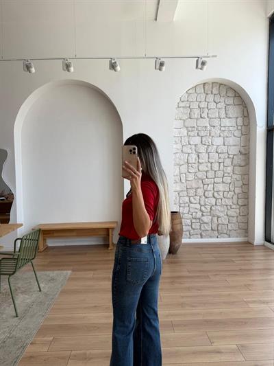 İspanyol Paça Mavi Jean Pantolon